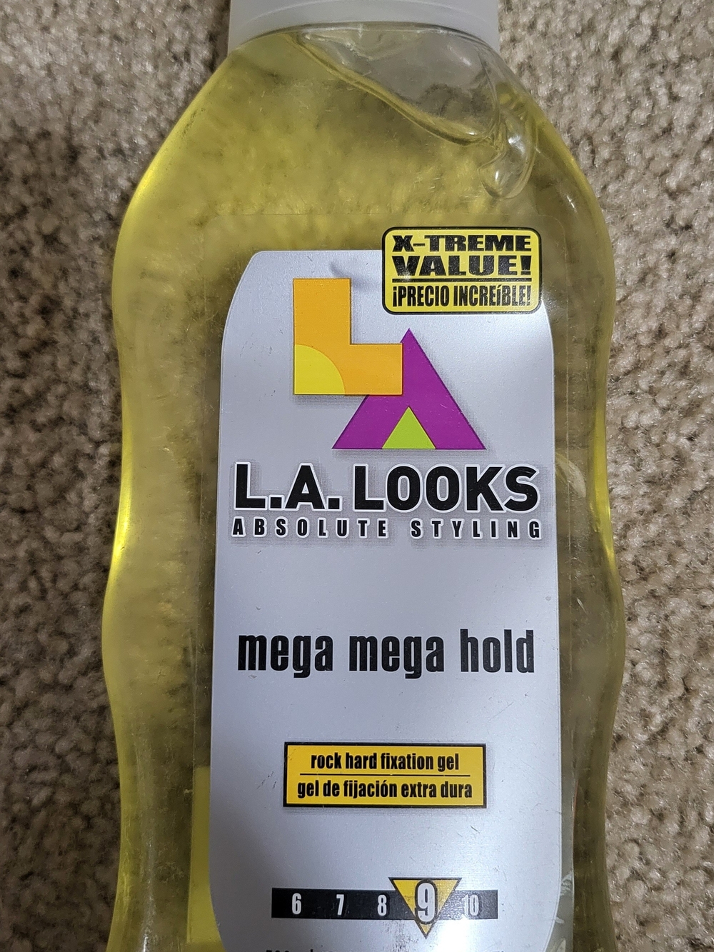 L.A. Looks Mega Mega Hold 9 Hair Gel 20 oz Older Formula